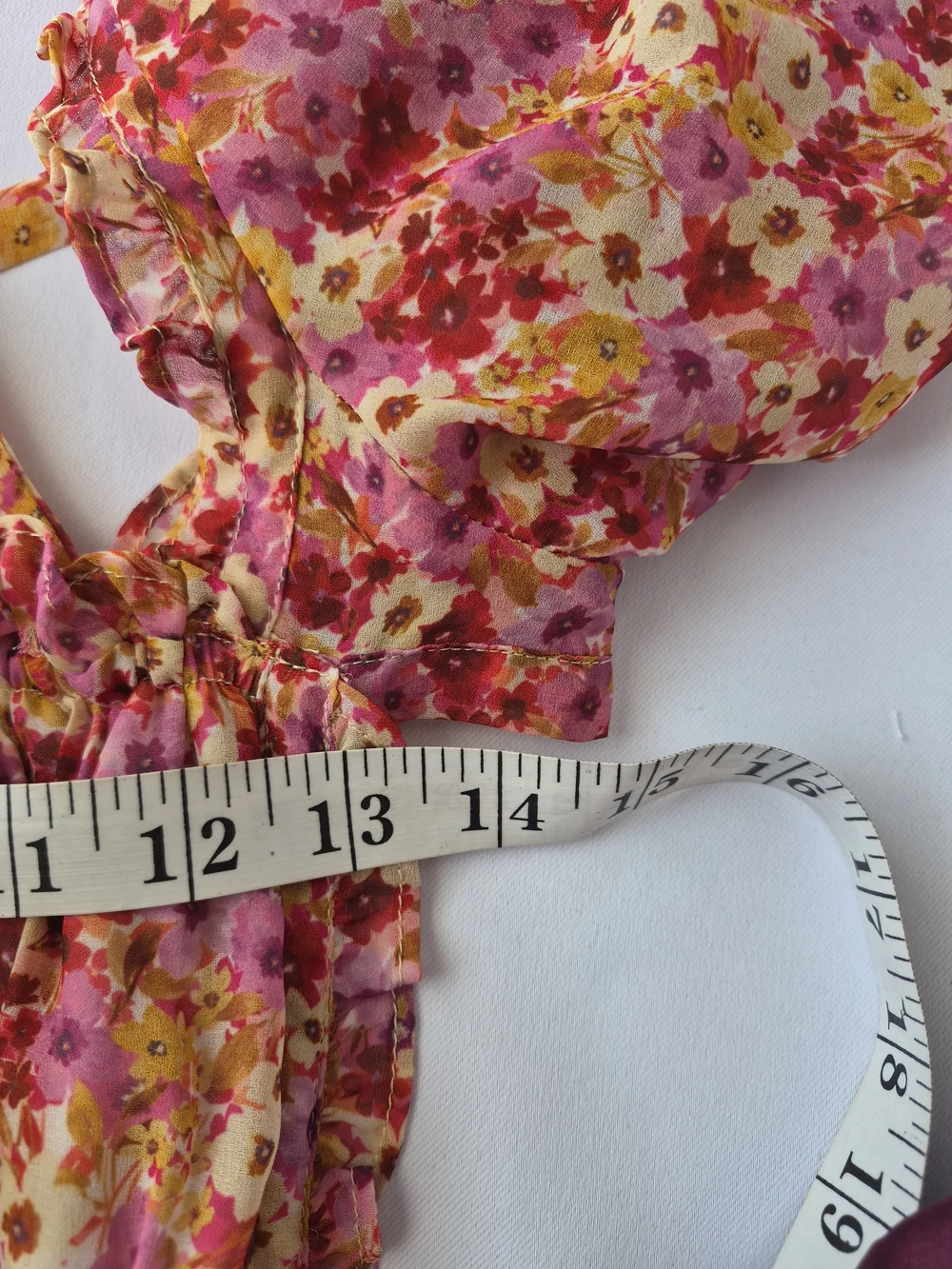 For Love & Lemons Felicia Pink Floral Puff Sleeve Midi Dress Slit Size Small S